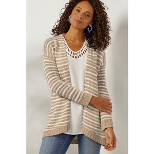 NWT Soft Surroundings Lucie Striped Cardigan